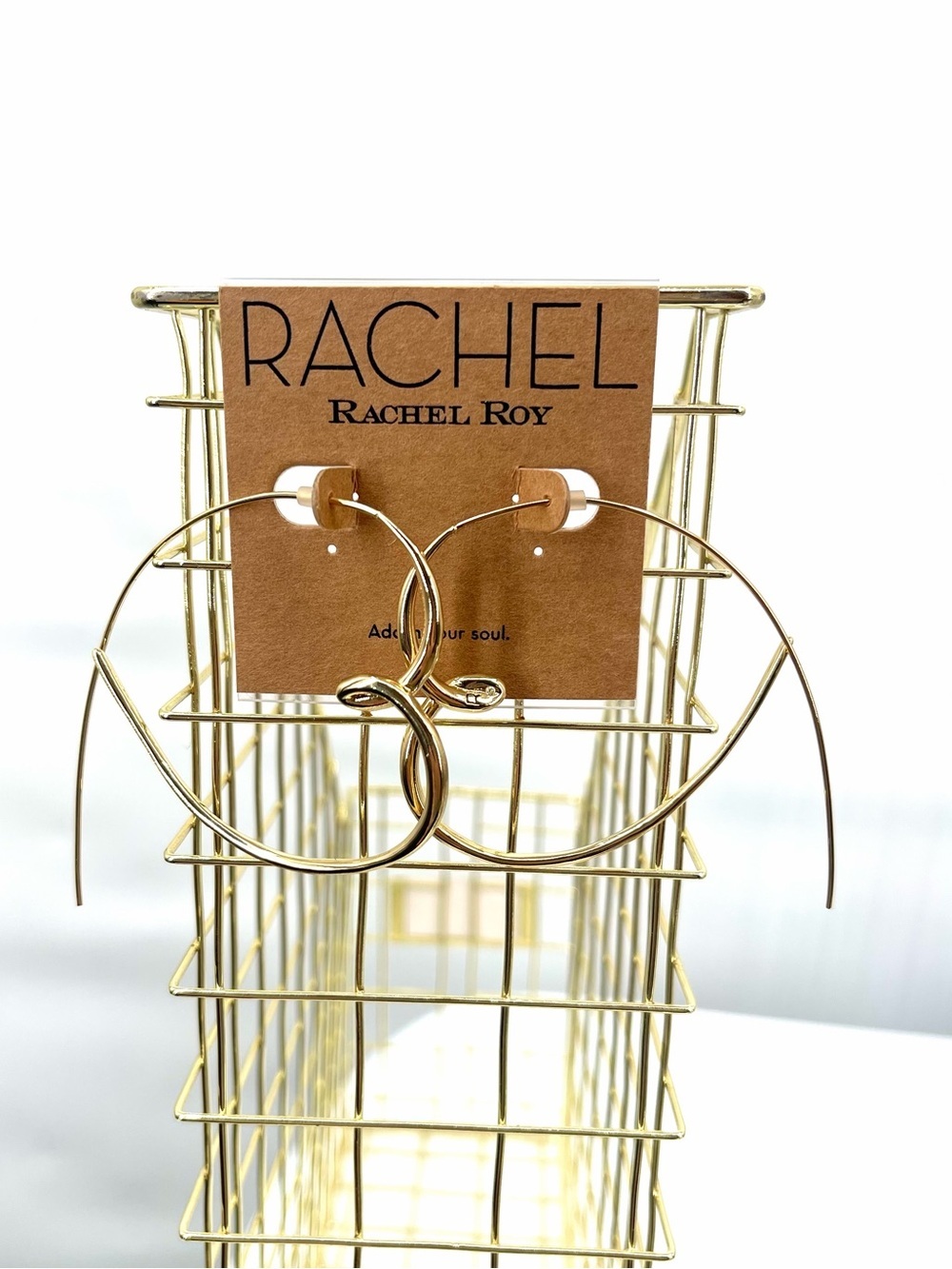 Rachel Rachel Roy nwt gold toned heart hoop earrings